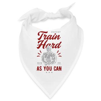 Train Hard - Bandana - Weiß - Vorne