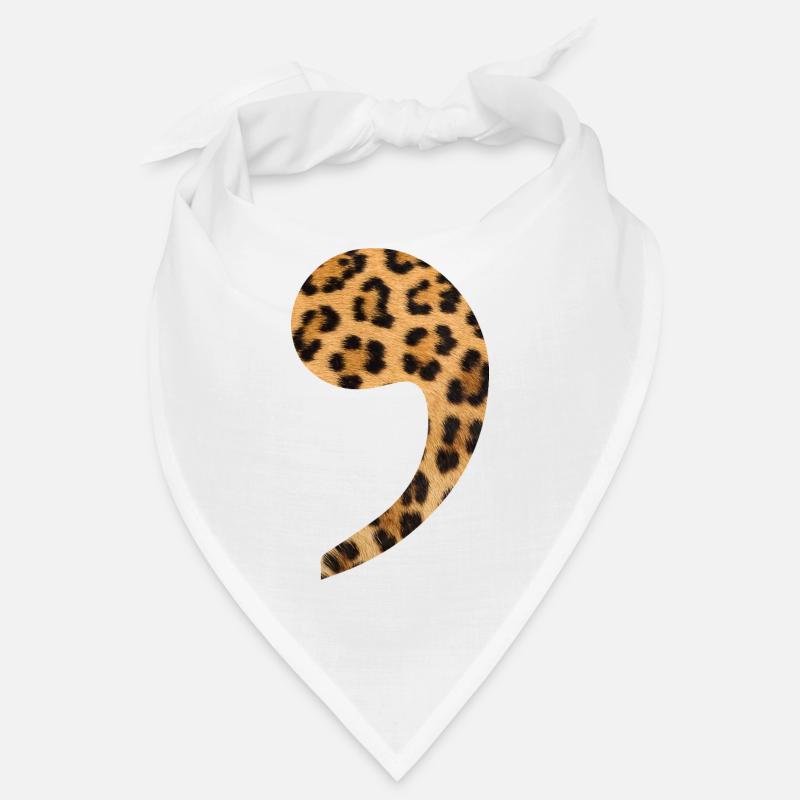 virgule léopard tendance idée cadeau ponctuation Bandana