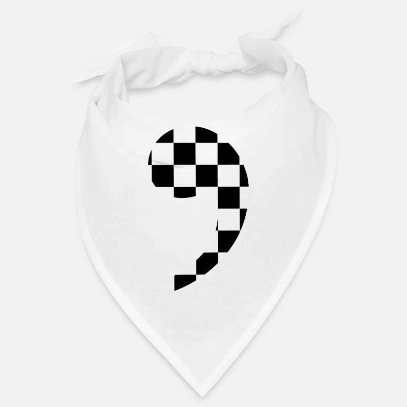 trendige karierte Komma-Geschenkidee Interpunktion Bandana