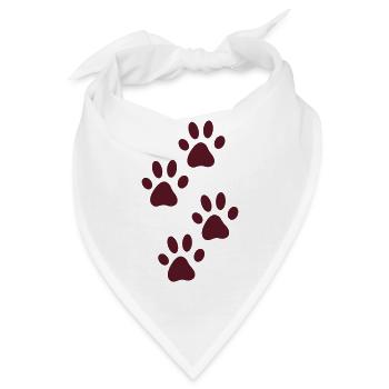 Pfoten - Bandana - Weiß - Vorne