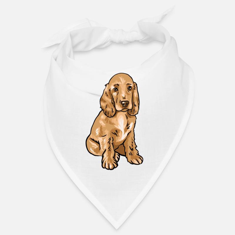 Cocker Spaniel - Bandana - white