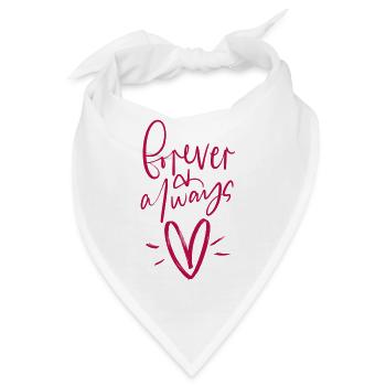 Ich liebe dich - Bandana - Weiß - Vorne