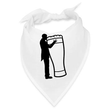 Hochzeit Bräutigam küsst Bier - Bandana - Weiß - Vorne