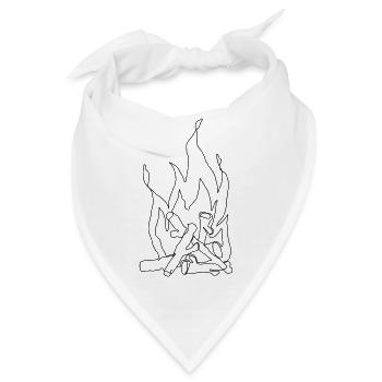 Lagerfeuer - Bandana - Weiß - Vorne