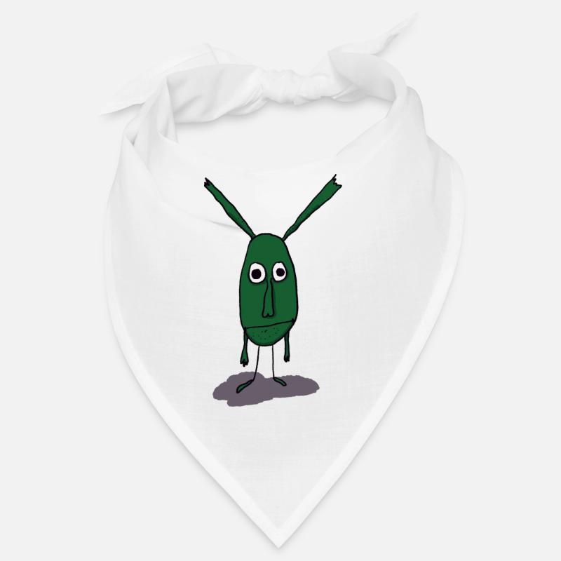 Illustration de monstre vert sur impression Bandana