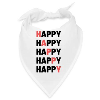 Happy - Bandana - Weiß - Vorne