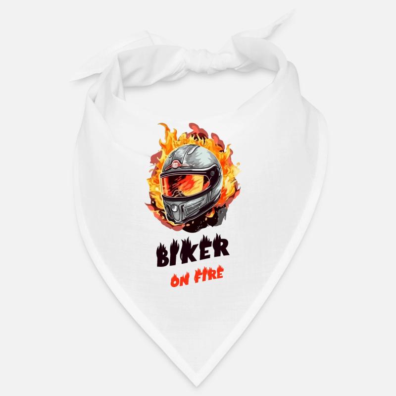 Biker on fire Bandana