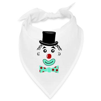clown smile - Bandana - Weiß - Vorne