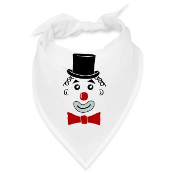 clown smile - Bandana - Weiß - Vorne