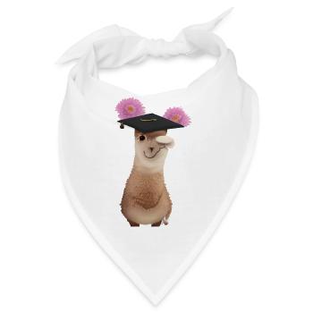 Bachelor Schulabschluss Alpaka Studium Absolvent - Bandana - Weiß - Vorne