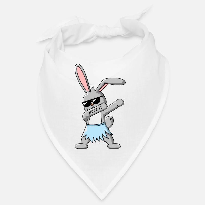 Dabbing Bunny with Hawaii Rock Design Gift Idea Bandana