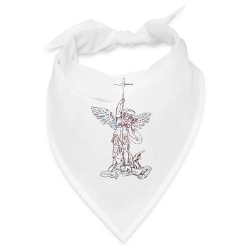 Michael Erzengel Heiliger Christlicher Engel Heiliger SNK - Bandana - Weiß - Vorne