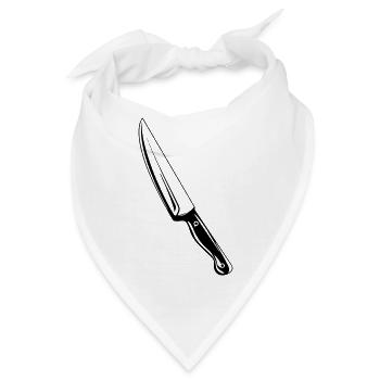 messer - Bandana - Weiß - Vorne