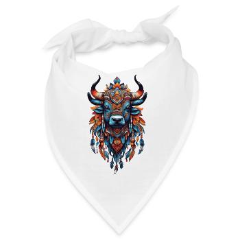 Spirituelle Kuh Indische Mystik & Meditation - Bandana - Weiß - Vorne