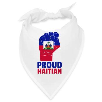 Haiti Haitian Flagge Ayiti Haitianer I Geschenk - Bandana - Weiß - Vorne