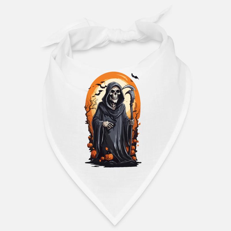 Gothic Grim Reaper Halloween Night Skeleton Bandana