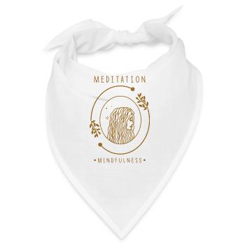 Achtsamkeits-Meditation - Bandana - Weiß - Vorne