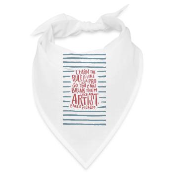 Lerne die Regeln wie ein Profi - Bandana - Weiß - Vorne