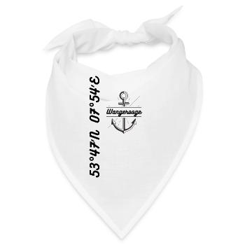 Koordinaten Motiv Wangerooge - Bandana - Weiß - Vorne
