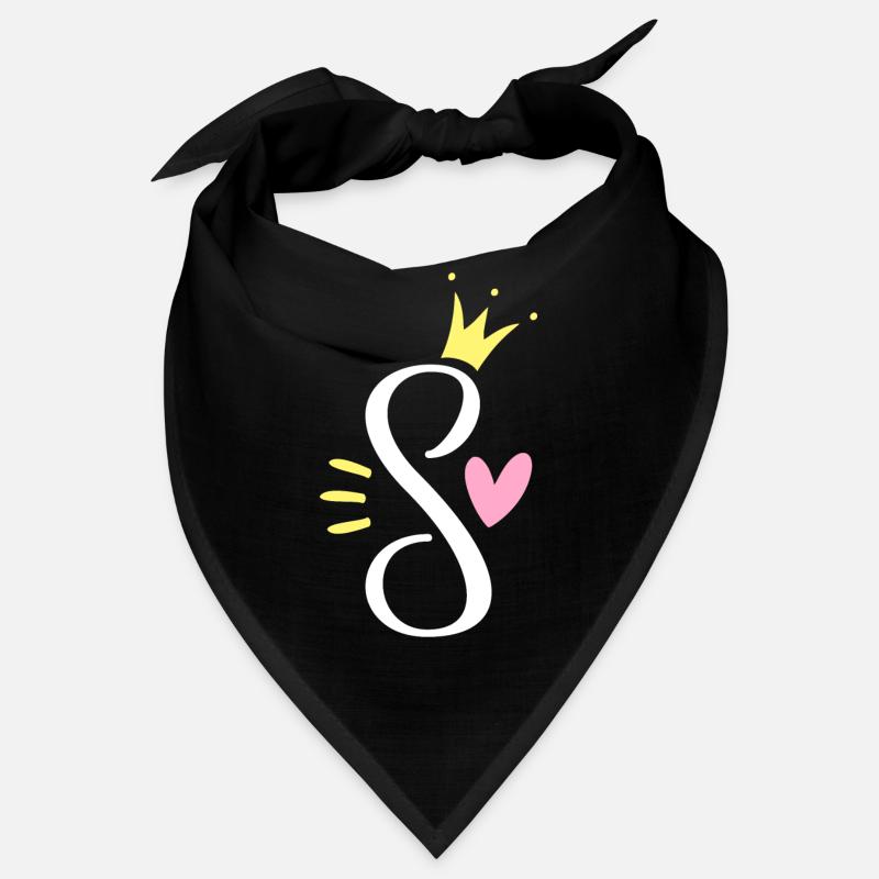 Lettre S Lettre initiale Couronne Bandana