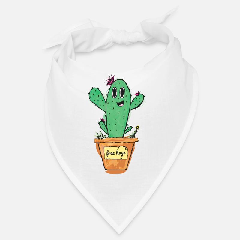 Cactus mignon avec pot et bouclier - câlins gratuits Bandana