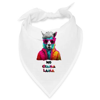 No drama lama / your Alpaka - Bandana - Weiß - Vorne