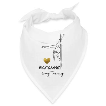 Pole Dance is my Therapy - Bandana - Weiß - Vorne