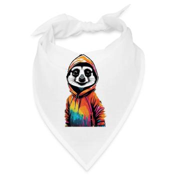 Cooles Erdmännchen - Bandana - Weiß - Vorne