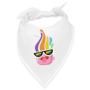 LGBT-Regenbogen-Pokal - Bandana - Weiß - Vorne