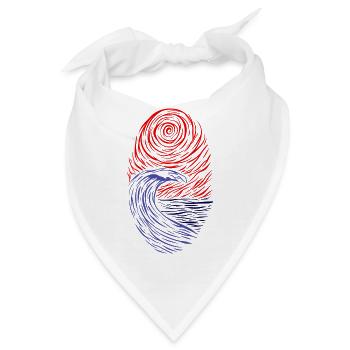 Dynamische Wellen - Bandana - Weiß - Vorne