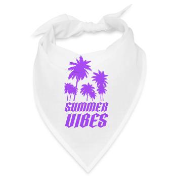 summer vibes - Bandana - Weiß - Vorne