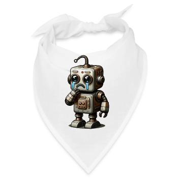 Alter Retro-Roboter - Bandana - Weiß - Vorne