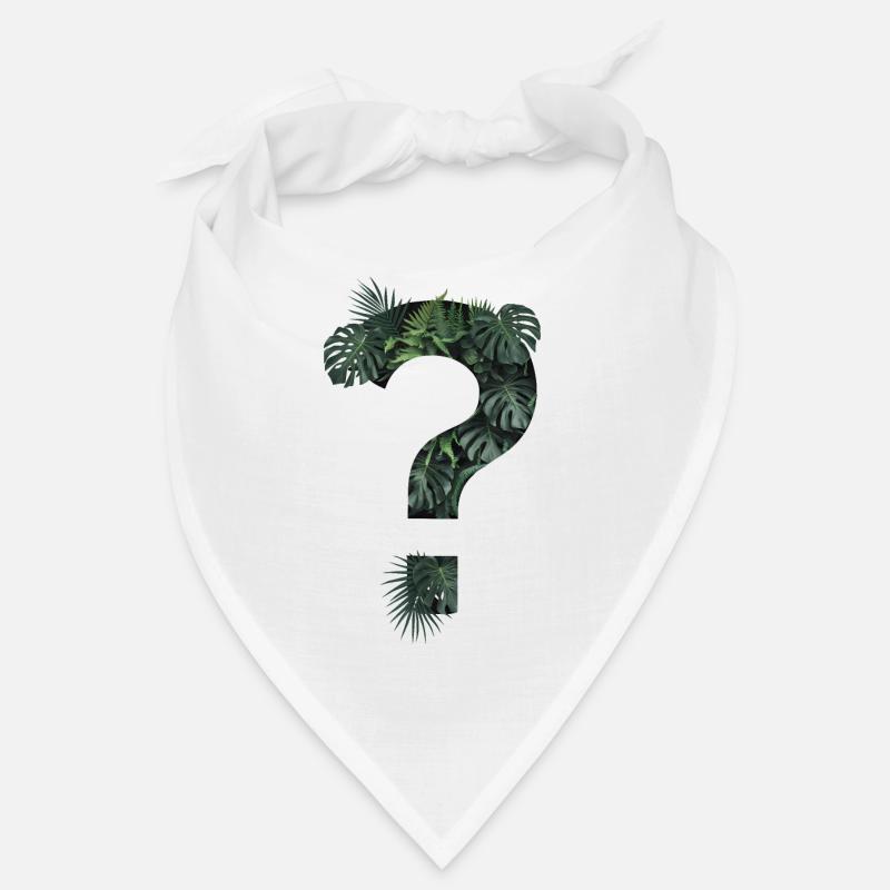 Plantes tropicales vertes Point d’interrogation jungle Bandana