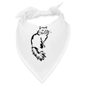 Perser - Perserkatze - Bandana - Weiß - Vorne
