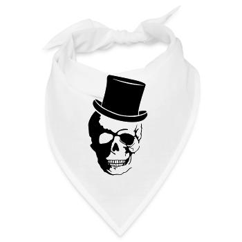 Skull Zylinder - Bandana - Weiß - Vorne