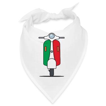 Wunderschönes Italienischer Roller Design - Bandana - Weiß - Vorne