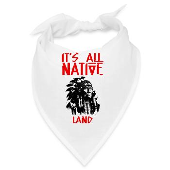 its all native, american native, original - Bandana - Weiß - Vorne