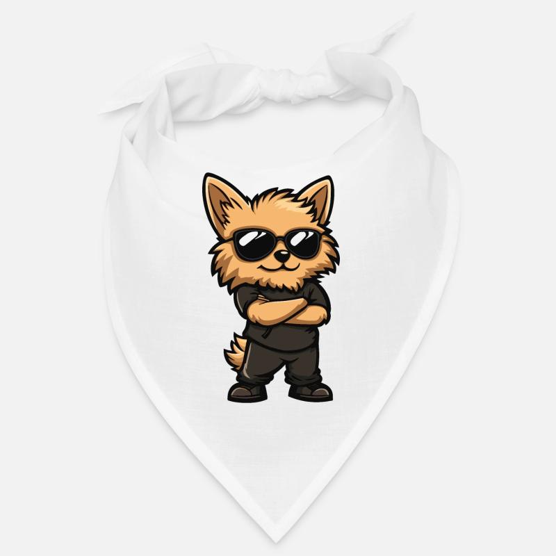 Zwergspitz Hund Comic Bandana