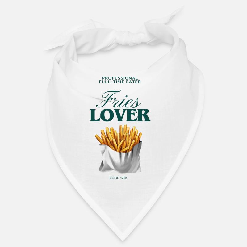 Fries Lover – Professional Full-Time Eater - Bandana - Weiß