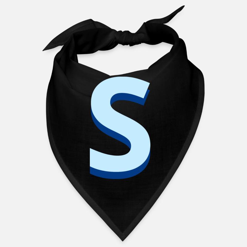 Lettre s bleu pop et moderne Bandana