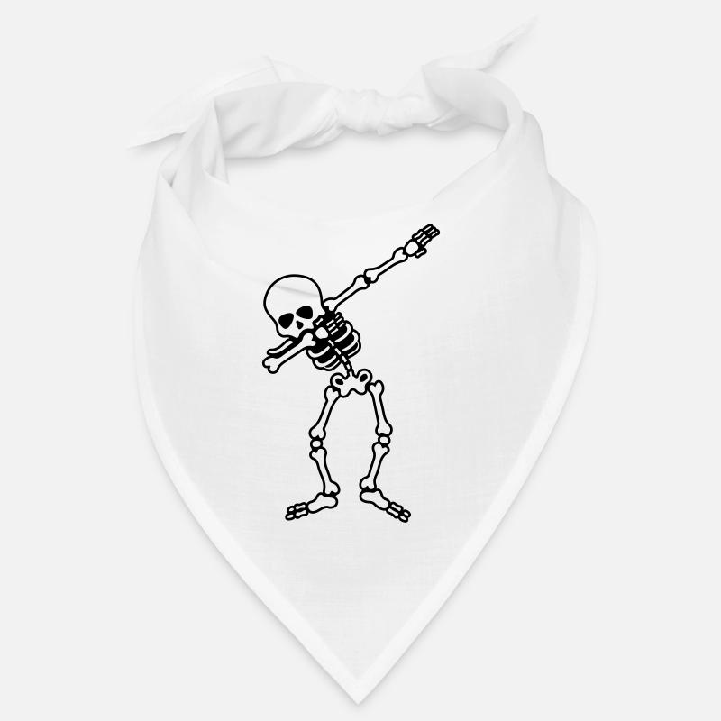 skull dabbing - Bandana - Weiß