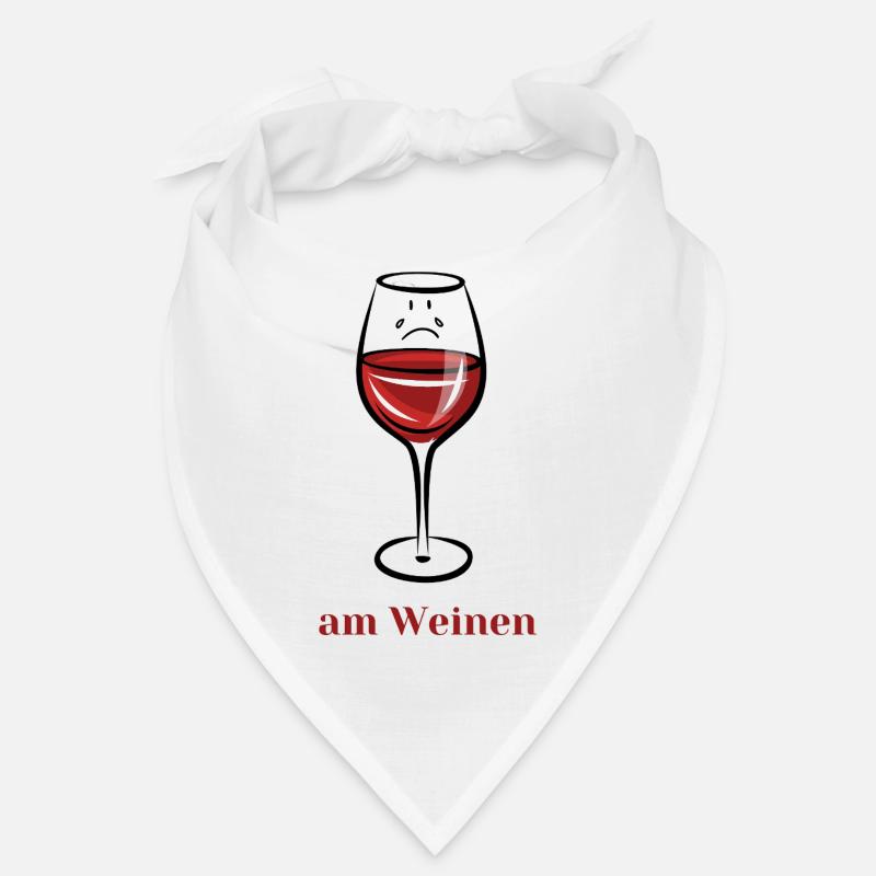 Verre à vin rouge triste 'Crying' Design Bandana