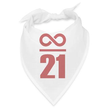 Unendlich durch 21 Millionen Bitcoin Unendlich  - Bandana - Weiß - Vorne