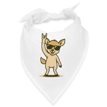 Waldrand-Rocker Rehkitz - Bandana - Weiß - Vorne