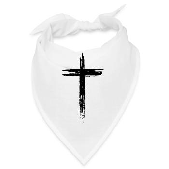 Kreuz - Bandana - Weiß - Vorne