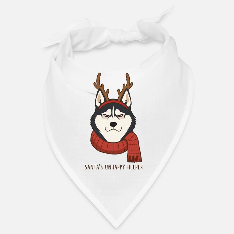 Grumpy Husky – Santa’s Unhappy Helper Bandana