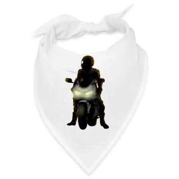 Dämmerung auf der Motorradstrecke - Bandana - Weiß - Vorne