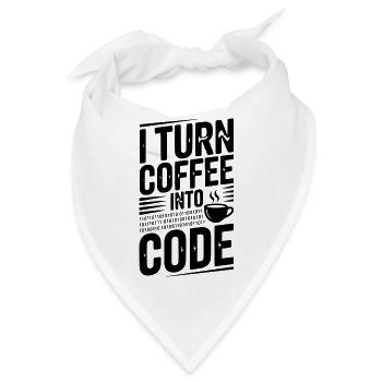 Ich verwandle Kaffee in Code - Bandana - Weiß - Vorne