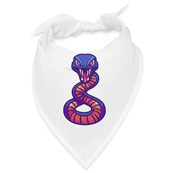Schlange Kobra Halloween Giftig - Bandana - Weiß - Vorne