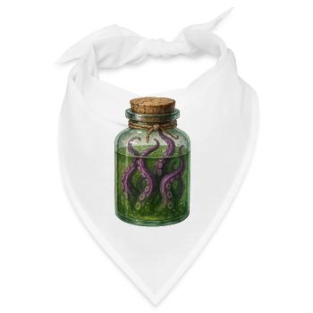 Tentakelglas Alchemie Zaubertrank Halloween - Bandana - Weiß - Vorne